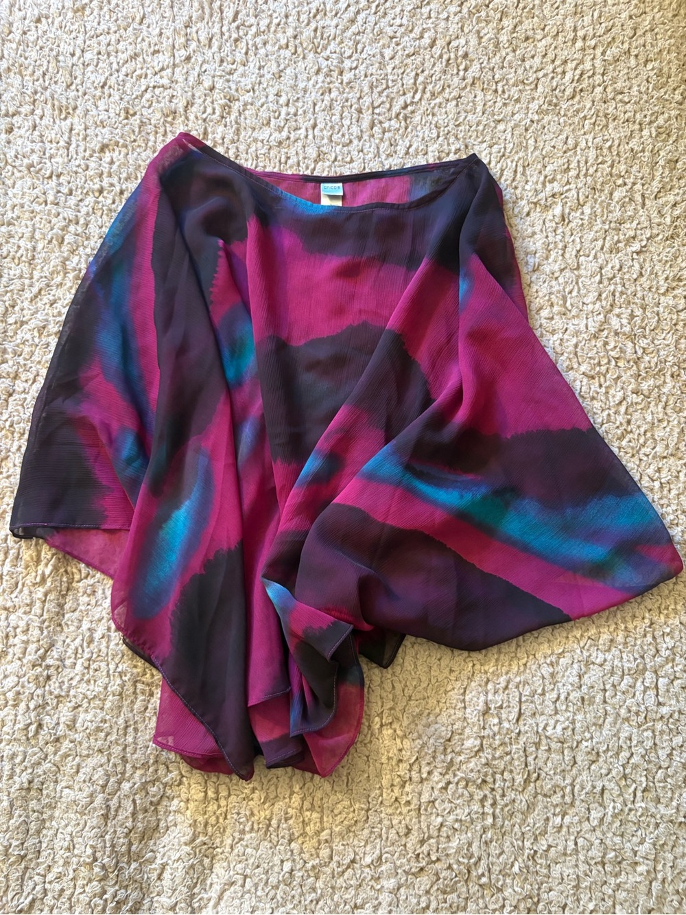 Chico's tie-dye shear poncho